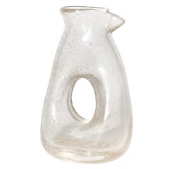 Glass pitcher with bubble inclusions, c.1940