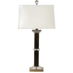 Vintage Brass and Lucite Column Lamp by Frederick Cooper, c. 1960