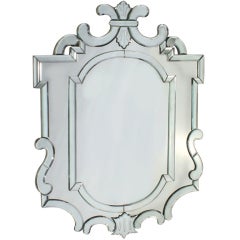 Vintage Italian scroll mirror, c.1940