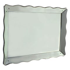 Mirror Framed Mirror with Metal Rosettes, c. 1940