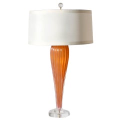 Opalescent Barbini Murano lamp, c. 1950