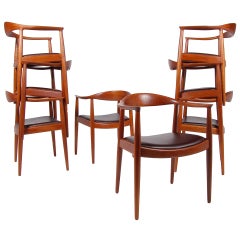 Set of Eight Hans Wegner Classic Chairs