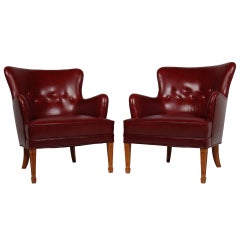 Pair of Frits Henningsen Easy Chairs