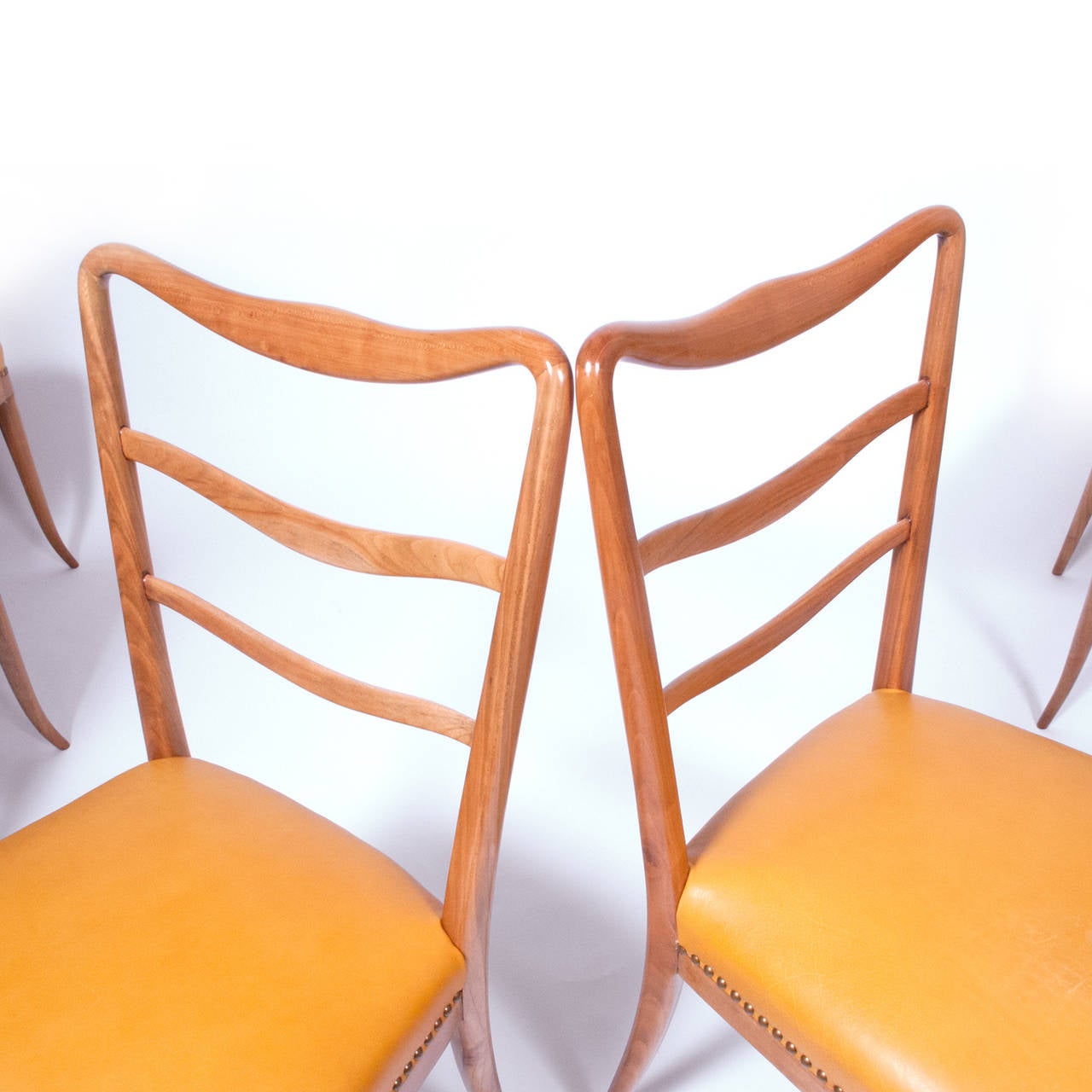 Set of Six Dining Chairs Attributed to Guglielmo Ulrich In Excellent Condition In Hudson, NY