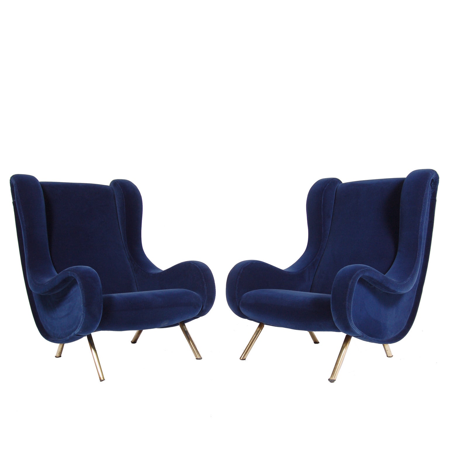 Pair of Senior Lounge Chairs by Marco Zanuso