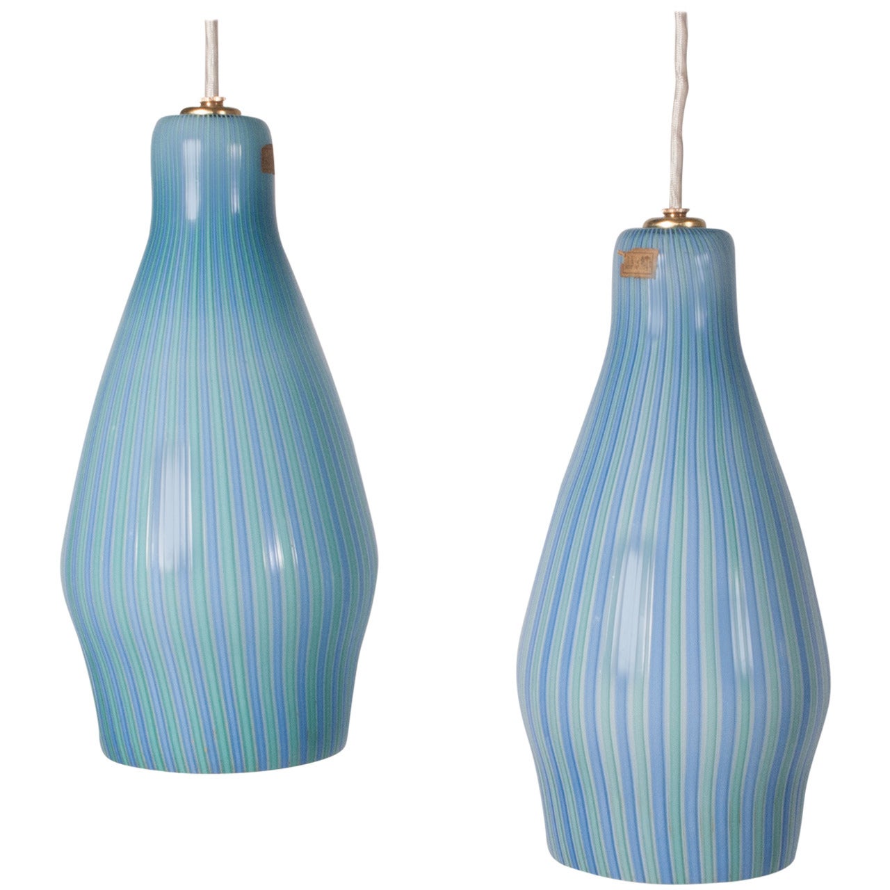 Pair of Pendant Lamps by Venini