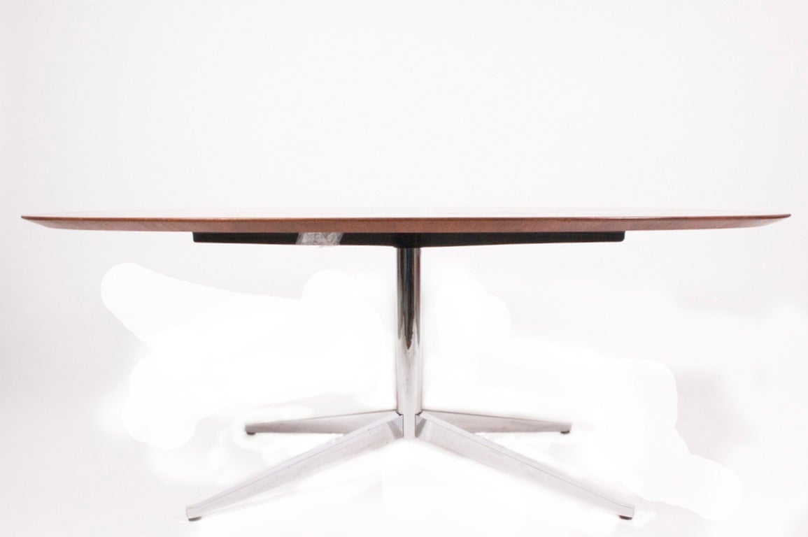 Mid-Century Modern Florence Knoll Table or Desk Oval Rosewood Top