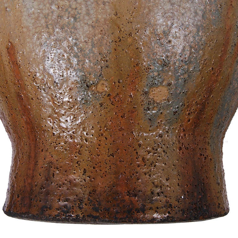 Danish Monumental Stoneware Floor Vase by Patrick Nordstrom