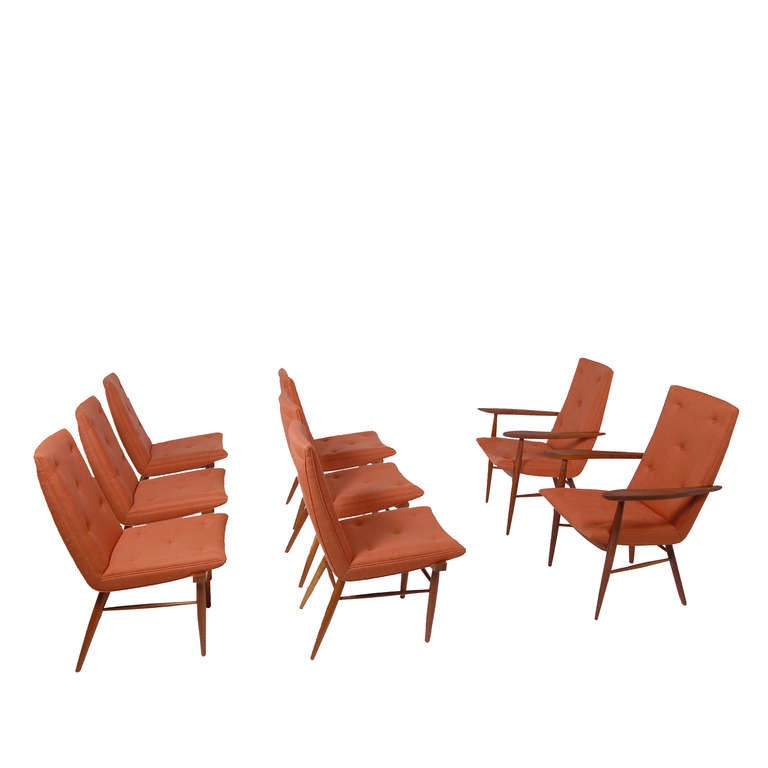 Mid-Century Modern Set of Eight Origins Dining Chairs by George Nakashima