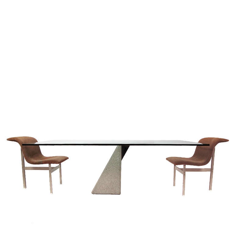 Late 20th Century Saporiti Dining Table by Giovanni Offredi