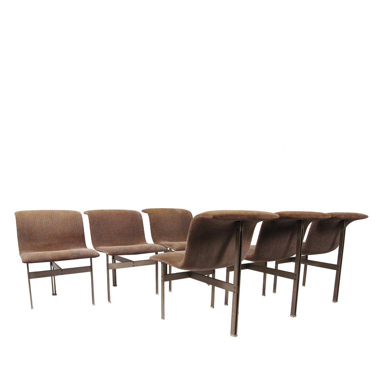 Set of Six Wave Dining Chairs by Giovanni Offredi