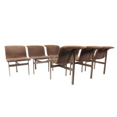 Set of Six Wave Dining Chairs by Giovanni Offredi