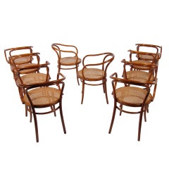 Set of Ten No. 9 Chairs by Thonet