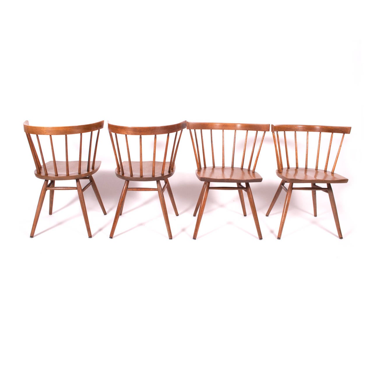 American Four George Nakashima Attributed Dining Chairs