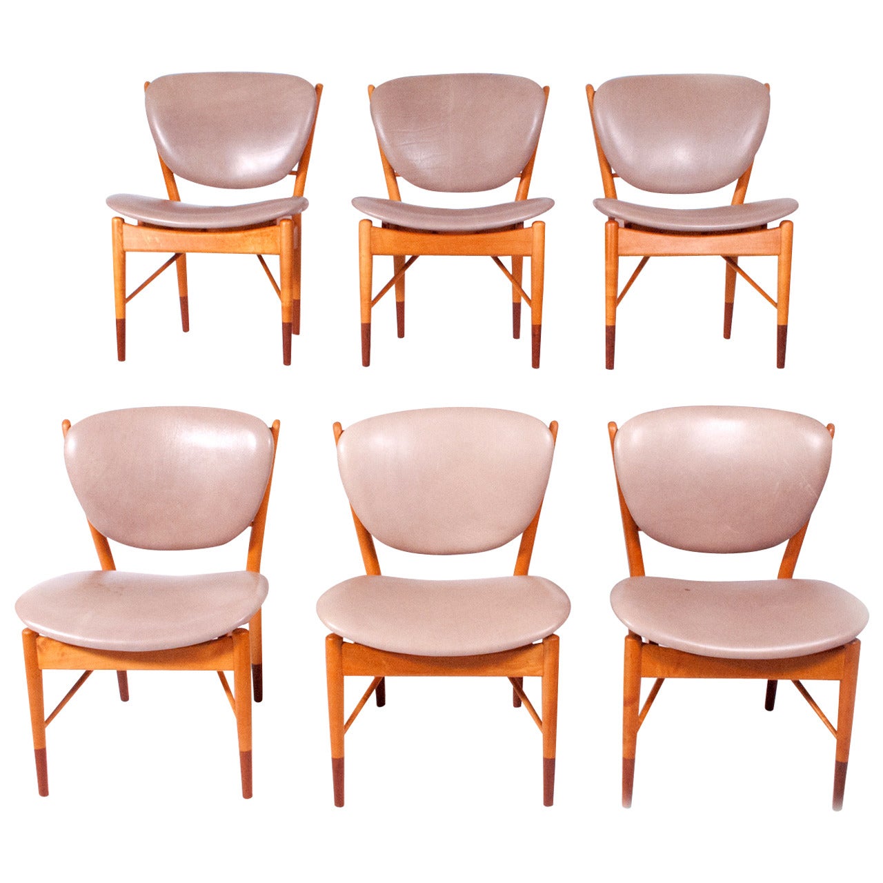 Set of Six Finn Juhl NV-51 for Baker Dining Chairs