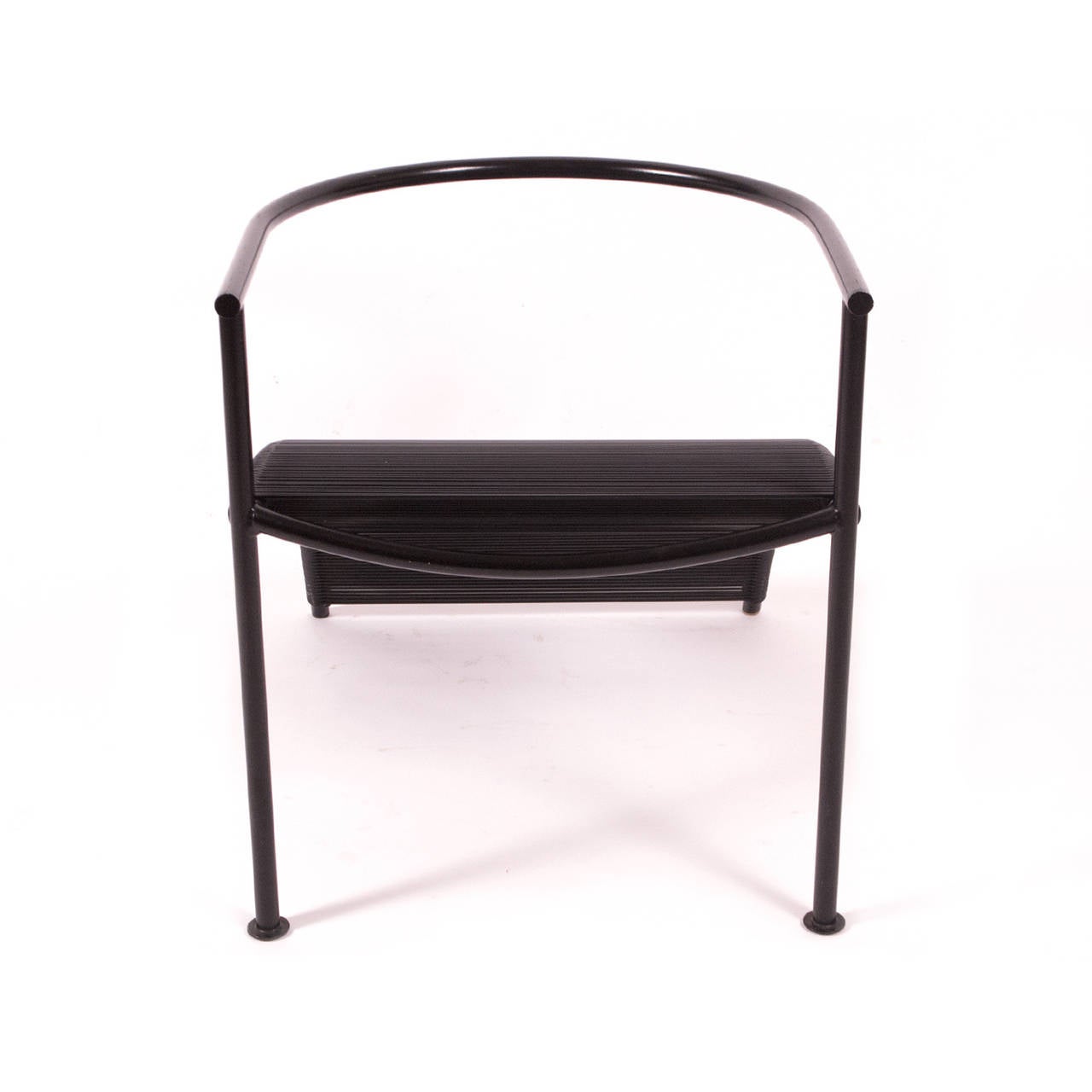 Black painted steel tubing and rubber string seat,design by Philippe Starck in 1983 ,manufacture by XO Paris
