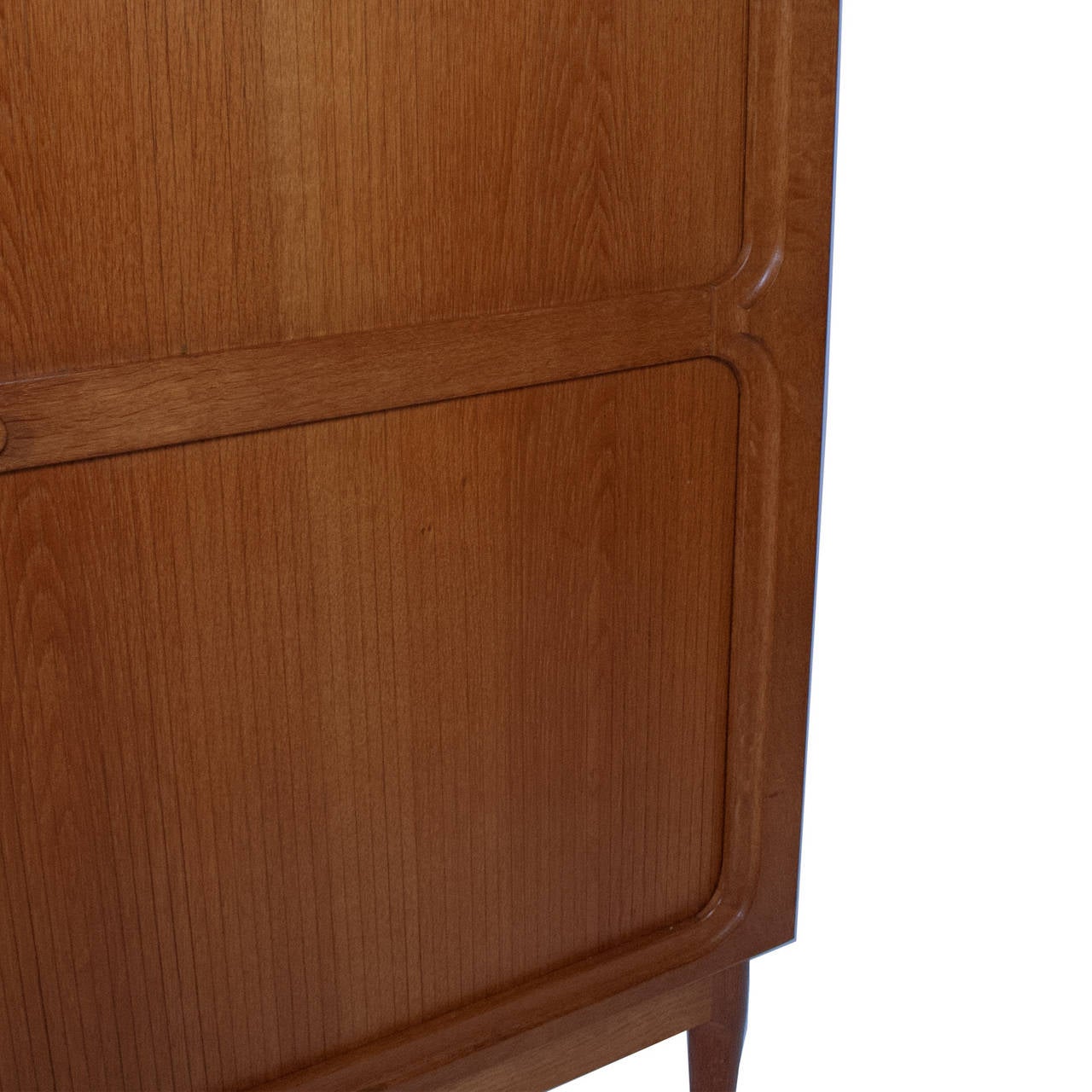 20th Century 1960s Danish Oak Tambour Door Credenza