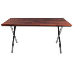 Retro Solid Rosewood Dining/Work Table by Milo Baughman