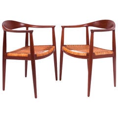 Two Hans Wegner "Classic" Chairs (#501) for Johannes Hansen