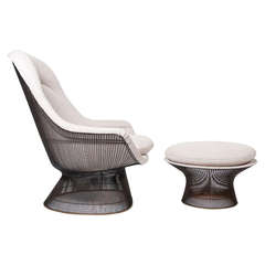 Big Lounge and Ottoman by Warren Platner