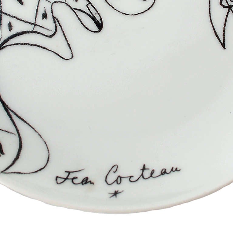 French Jean Cocteu Porcelain Plate