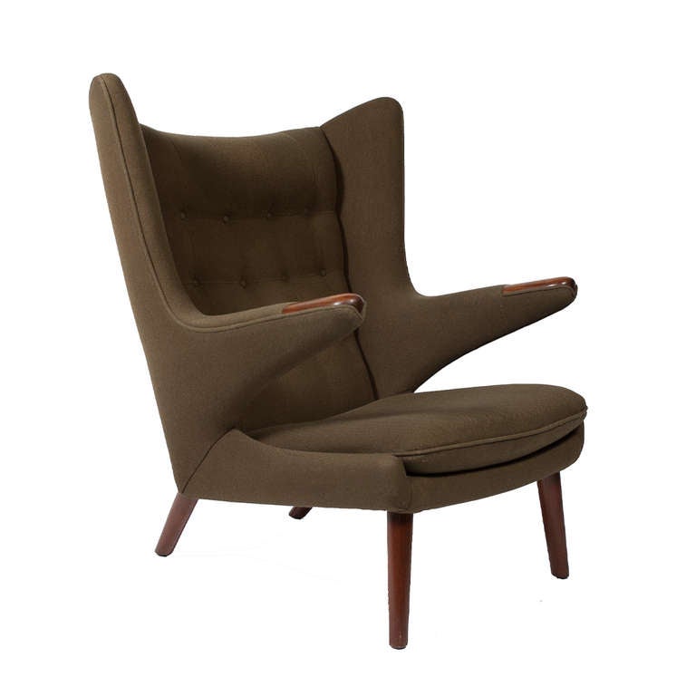 Scandinavian Modern Rosewood Papa Bear Chair by Hans Wegner