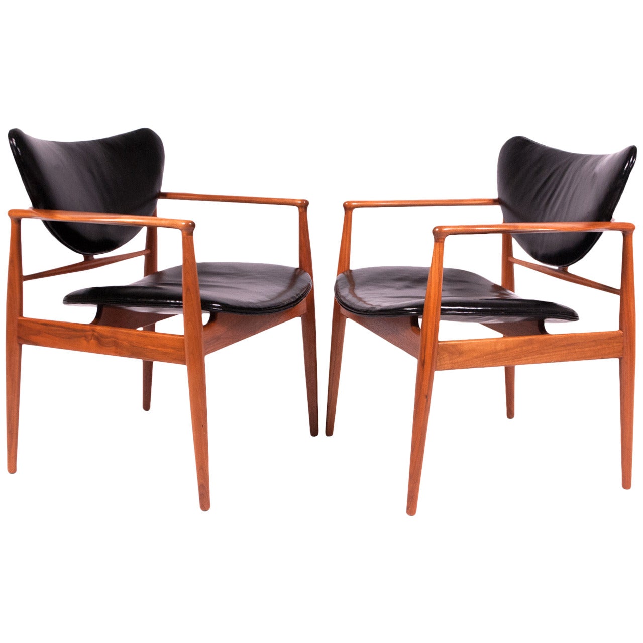 Finn Juhl Pair of Armchairs 1948 for Baker