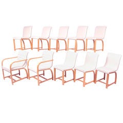 Vintage Gilbert Rohde Set of Eight Side Chairs Only by Heywood Wakefield, 1931