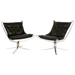 Vintage Sigurd Resell Pair of Easy "Falcon" Chairs