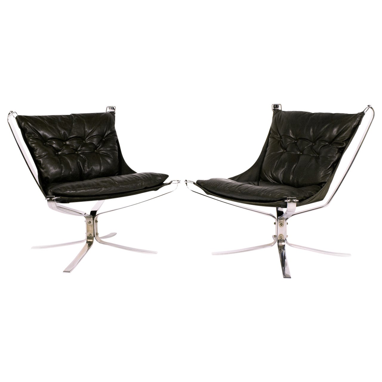 Sigurd Resell Pair of Easy "Falcon" Chairs