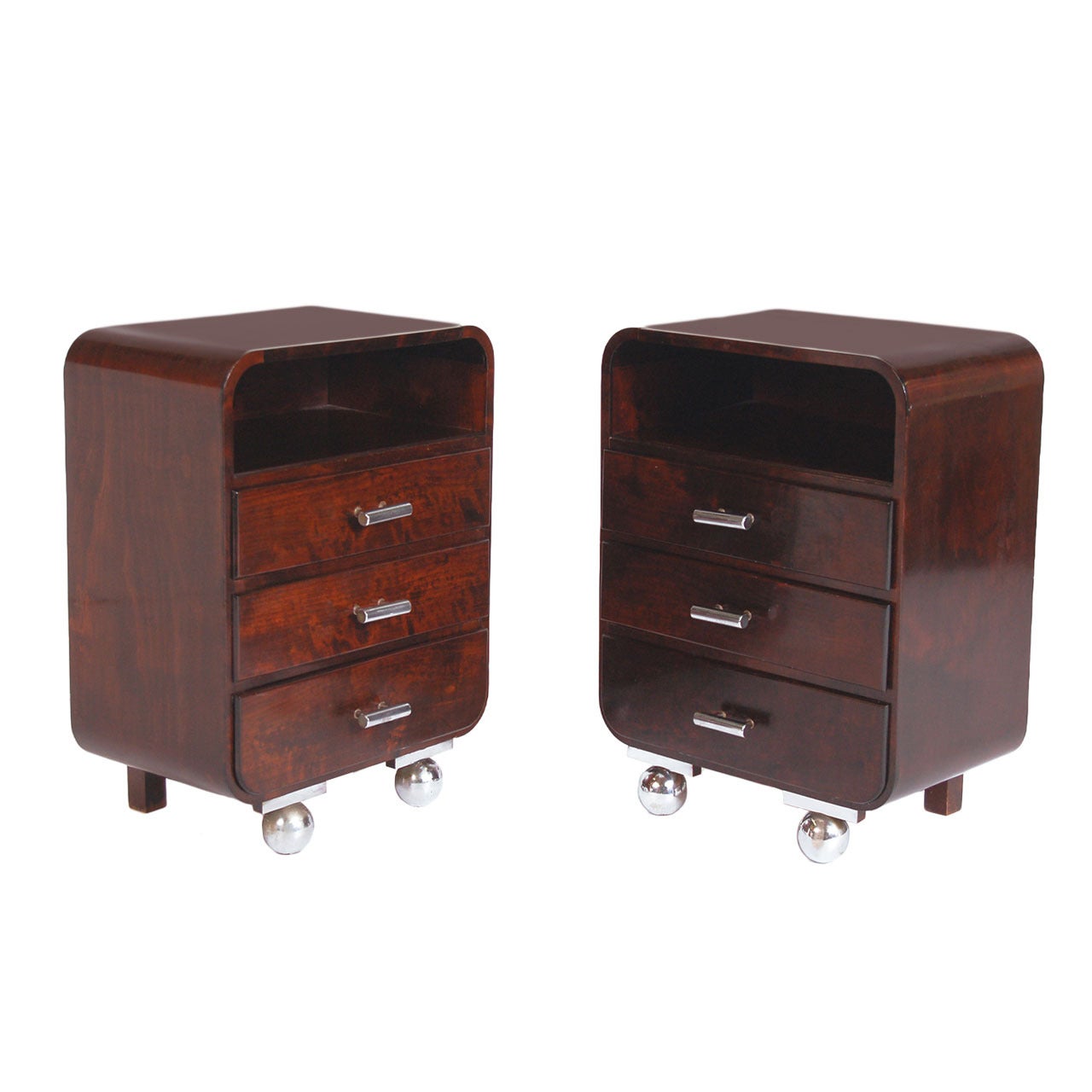 Pair of Bauhaus Nightstands 1930's