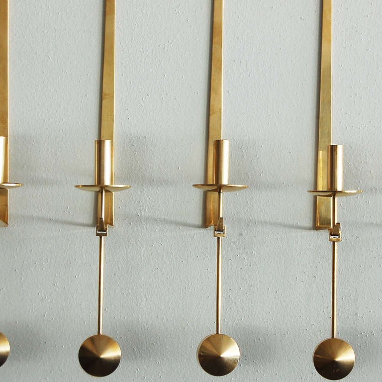Swedish Set of Ten Lampett Wall Appliques by Pierre Forsell