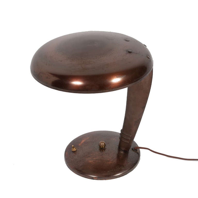 Cobra Table Lamp Design by Reinecke and Masterson In Good Condition In Hudson, NY