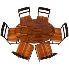 Dunbar Rosewood Table #936 and Six Side Chairs #6738 by Wormley