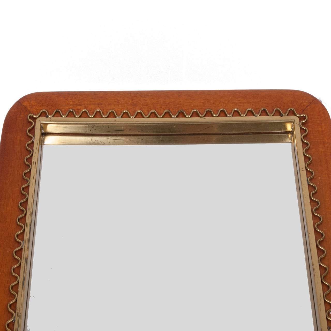 Swedish Mahogany Table Mirror Attributed to Josef Frank