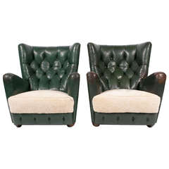 Pair of 1920s Danish Easy Chairs