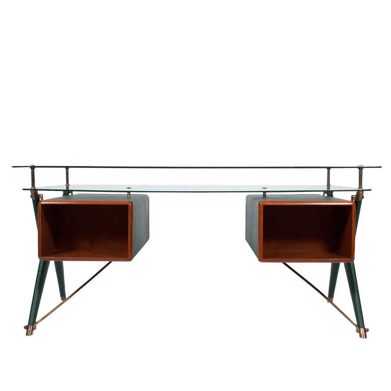 Rare Double-Drawer Executive Desk by Silvio Berrone In Good Condition In Hudson, NY