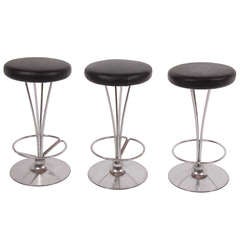 Set of Three Counter Height Stools by Piet Hein