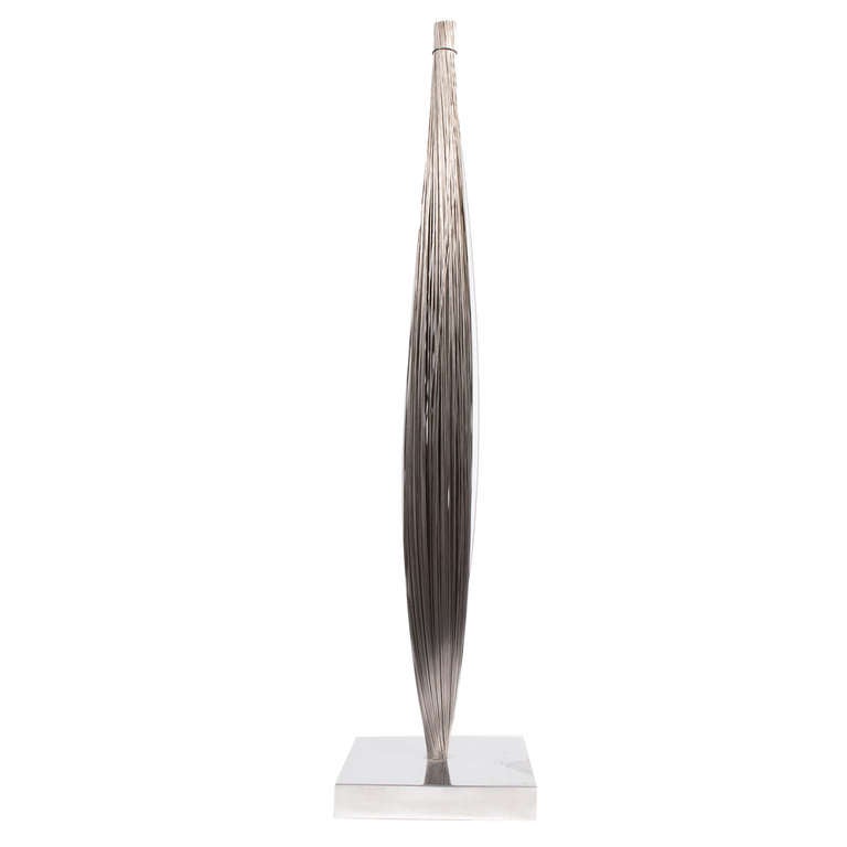 Iconic sculpture by Bertoia, steel rods on stainless steel 6