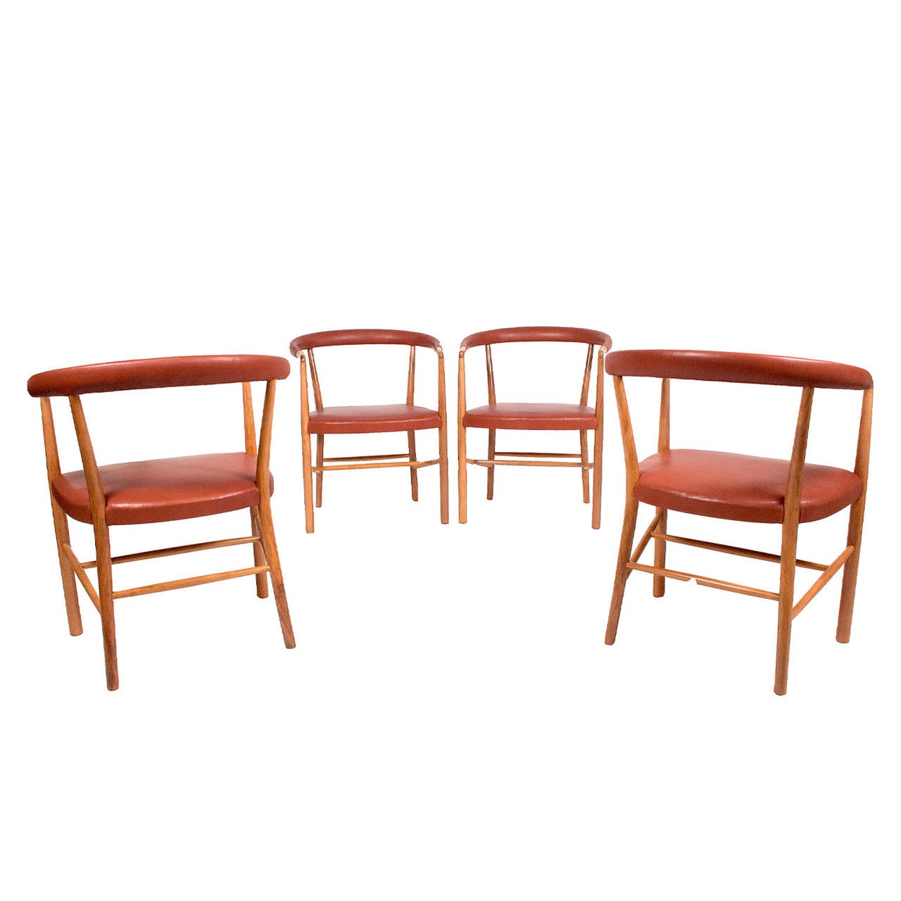 Jacob Kjaer Set of Four UN Chairs In Good Condition In Hudson, NY