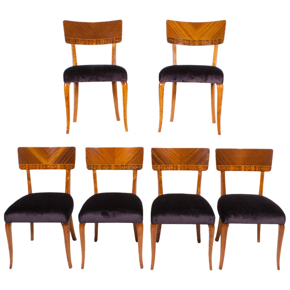 Set of Six Swedish Dining Chairs