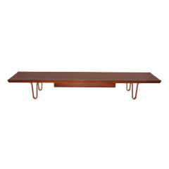 Longjohn Bench with Drawer by Edward Wormley