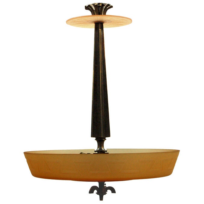 Early Orrefors Chandelier by Simon Gate