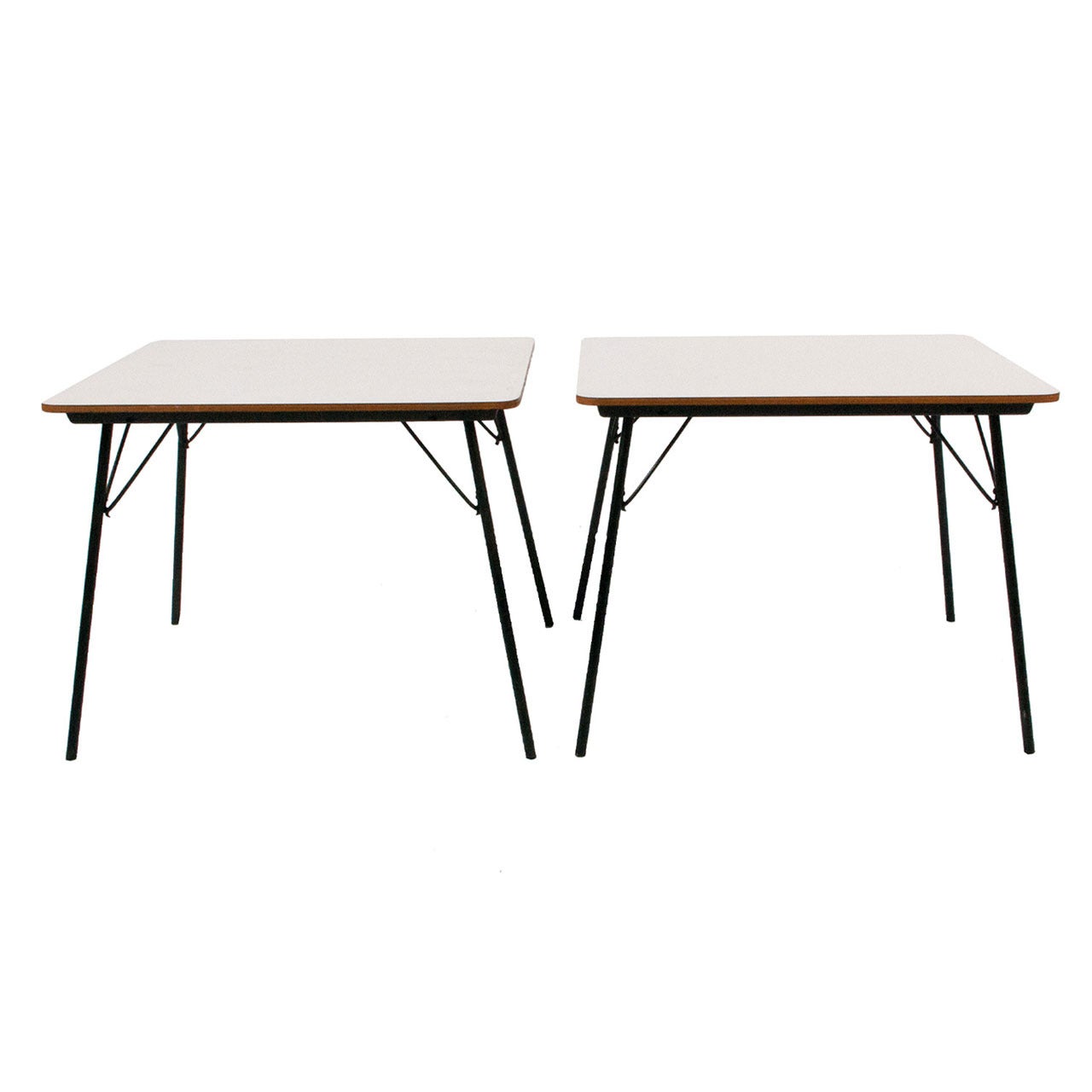 Pair of IT-10 Folding Childs Side Tables by Charles Eames
