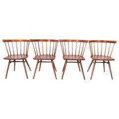 Four George Nakashima Attributed Dining Chairs