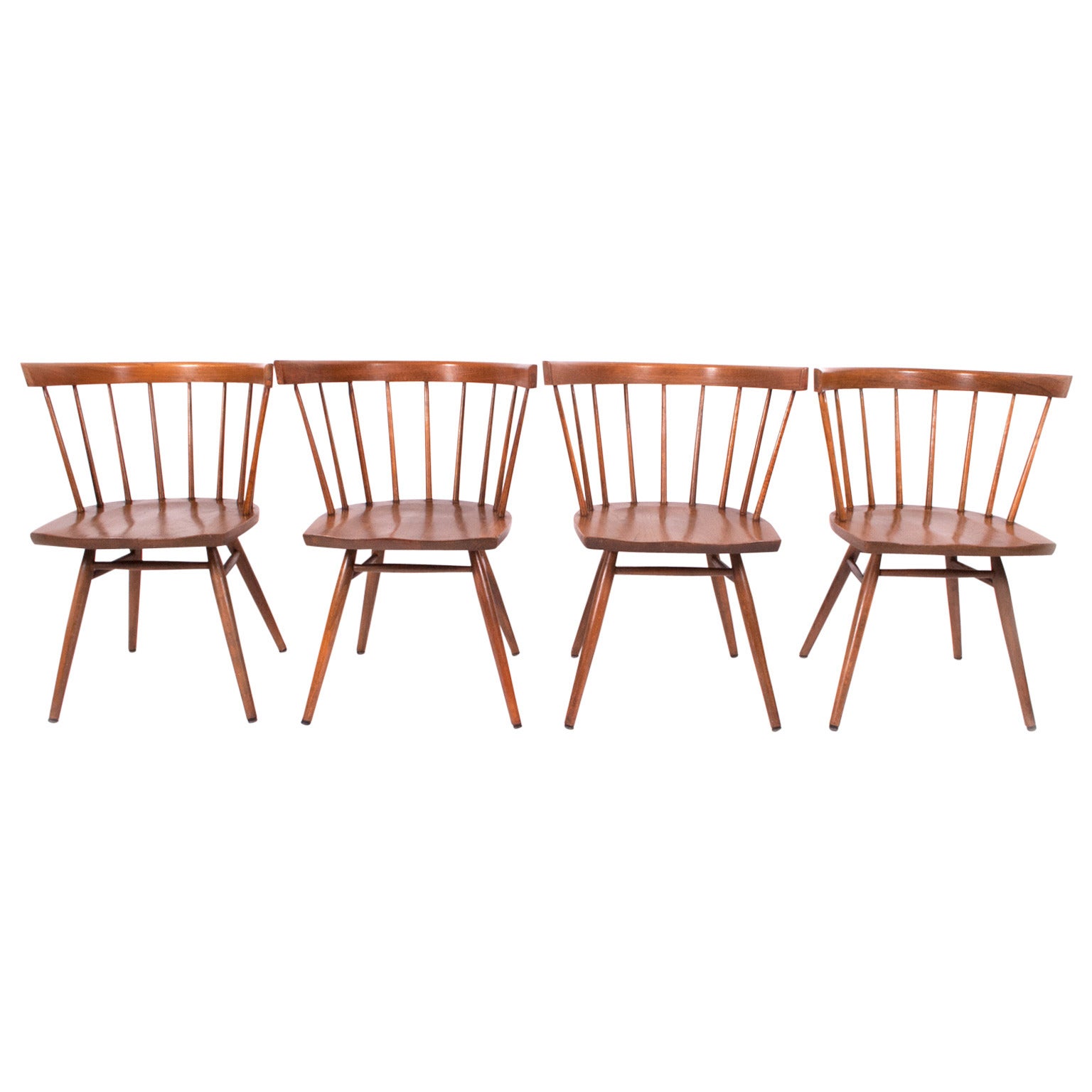 Four George Nakashima Attributed Dining Chairs