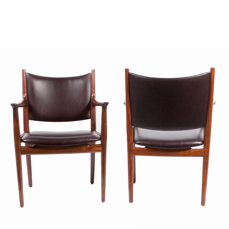 Set of Ten JH-509 Armchairs by Hans Wegner for Johannes Hansen In Excellent Condition In Hudson, NY