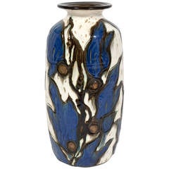 Antique 1920s Herman Kähler Ceramic Vase Designed by Jens Thirslund