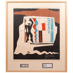 Print Multiple, Lithograph in Colors Le Corbusier "Modulor"