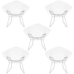 Only Three  Little Diamond Chairs by Harry Bertoia for Knoll